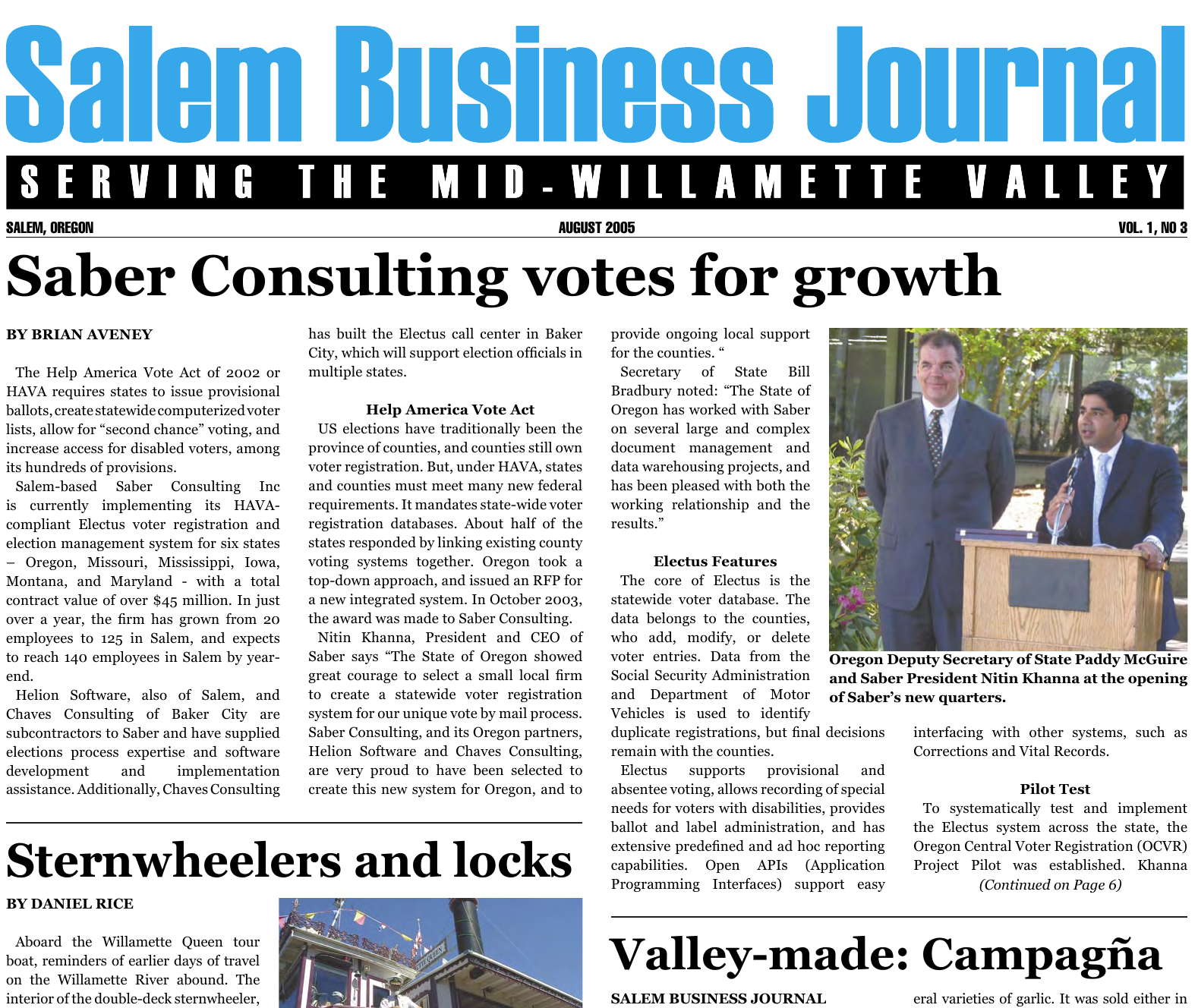 Salem Business Journal — Saber Consulting
